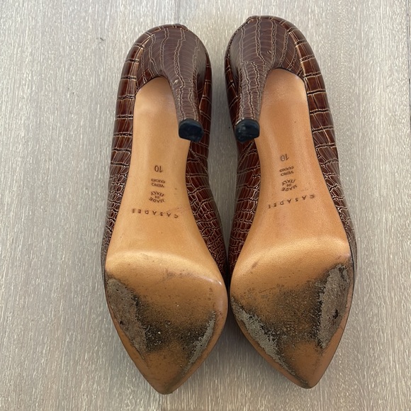 Casadei croc embossed platform high heels - Picture 7 of 9